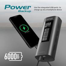 Load image into Gallery viewer, Promate Aerify 4-in-1 Portable Air Compressor & 6000 mAh Power Bank – 150 PSI Inflator with LED SOS Light & Safety Hammer-Flash Zone Electronics فلاش زون للالكترونيات