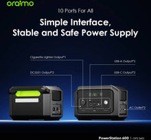 Load image into Gallery viewer, Oraimo PowerStation 600 Portable Power Supply – 600W Backup Battery Generator-Flash Zone Electronics فلاش زون للالكترونيات