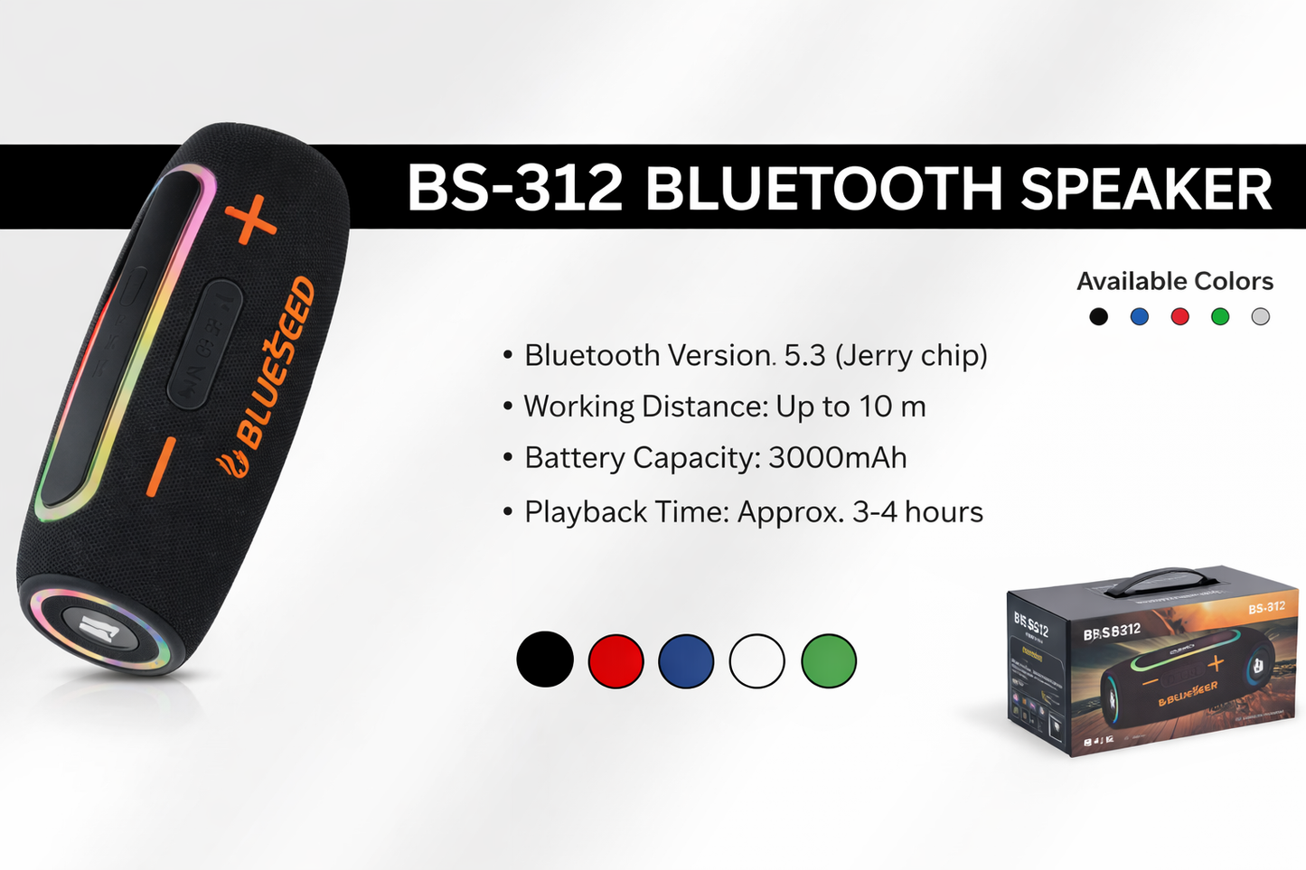 BS-312 Bluetooth Speaker-Flash Zone Electronics فلاش زون للالكترونيات