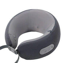 قم بتحميل الصورة إلى عارض الصور، Green Lion Ergonomic Pillow with Neck Massager Function – Gray-Flash Zone Electronics فلاش زون للالكترونيات