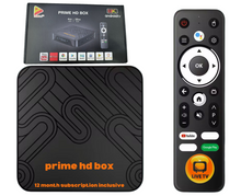Load image into Gallery viewer, Android 12 Prime ott Pro IPTV Box, live 13000 chanles unlimited series and movies H618 Processor, 4GBram 32GB romMali-G31 GPU, 2.4GHz/5GHz Dual Wi-Fi, 12 months warranty made by US-Flash Zone Electronics فلاش زون للالكترونيات