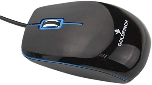 Goldfinch Optical Wired Mouse Black and Blue, GF-2620-Flash Zone Electronics فلاش زون للالكترونيات