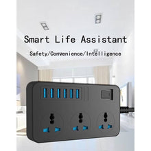 Load image into Gallery viewer, IQ PowerPower Strip with 3 AC Sockets + 6 USB Ports TB-T09-Flash Zone Electronics فلاش زون للالكترونيات