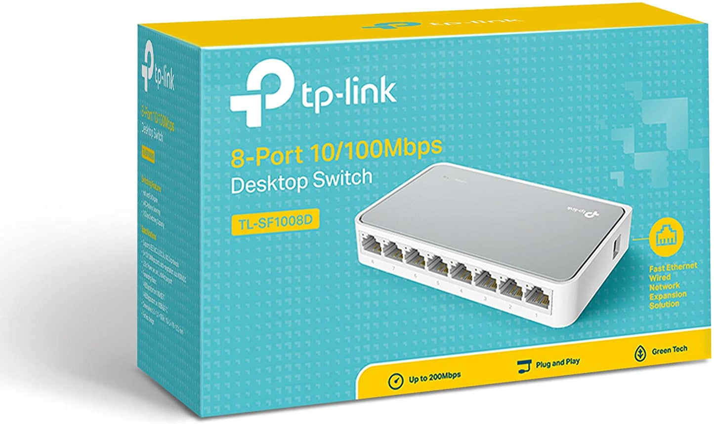 TP-Link Port Fast Ethernet PoE Switch 8 Port TL-SF1008D-Flash Zone Electronics فلاش زون للالكترونيات