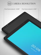 Load image into Gallery viewer, G-Tab S10 10.1 inch Tablet -3G Android 9.0 Tablet PC with 32 GB Storage, Octa Core Processor, HD IPS Screen Display, Dual Cameras, WiFi, Bluetooth - Android Tablet with Sim Slot (Gold)-Flash Zone Electronics فلاش زون للالكترونيات