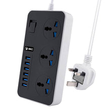 Load image into Gallery viewer, IQ PowerPower Strip with 3 AC Sockets + 6 USB Ports TB-T09-Flash Zone Electronics فلاش زون للالكترونيات