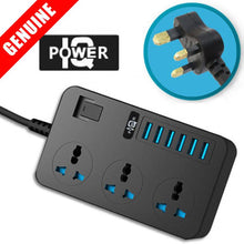 Load image into Gallery viewer, IQ PowerPower Strip with 3 AC Sockets + 6 USB Ports TB-T09-Flash Zone Electronics فلاش زون للالكترونيات