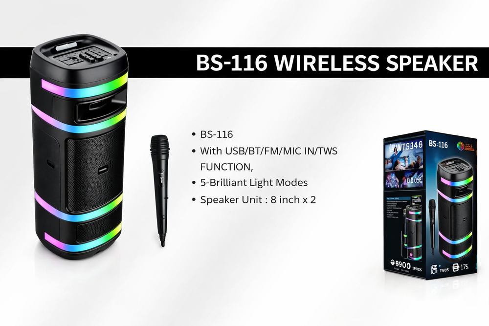 BS-116 Wireless Speaker-Flash Zone Electronics فلاش زون للالكترونيات