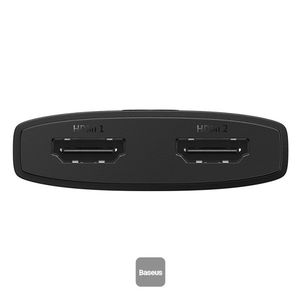 Baseus AirJoy Series 2‑in‑1 Bidirectional HDMI Switch with 1m Cable – Cluster Black-Flash Zone Electronics فلاش زون للالكترونيات