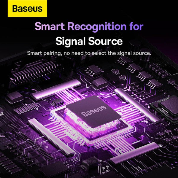 Baseus AirJoy Series 2‑in‑1 Bidirectional HDMI Switch with 1m Cable – Cluster Black-Flash Zone Electronics فلاش زون للالكترونيات