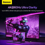 Baseus AirJoy Series 2‑in‑1 Bidirectional HDMI Switch with 1m Cable – Cluster Black-Flash Zone Electronics فلاش زون للالكترونيات