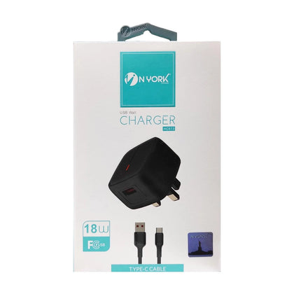 NYork 18W Type‑C Cable With Charger-Flash Zone Electronics فلاش زون للالكترونيات