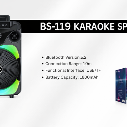BS-119 Karaoke Speaker-Flash Zone Electronics فلاش زون للالكترونيات