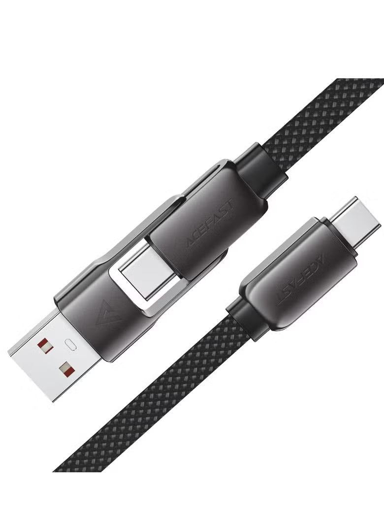 AceFast AceWire Pro Multi‑Functional Fast Charging & Data Cable (USB‑A & USB‑C → USB‑C, 60W)-Flash Zone Electronics فلاش زون للالكترونيات