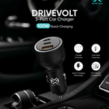 MYX PRO DRIVEVOLT 100W Car Charger – High‑Power Dual‑Port Fast Charging Adapter-Flash Zone Electronics فلاش زون للالكترونيات