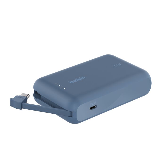 Belkin BoostCharge 10 000 mAh Power Bank with Integrated USB‑C Cable & 20 W PD-Flash Zone Electronics فلاش زون للالكترونيات