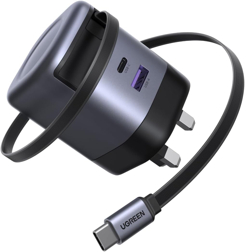 UGREEN Nexode Pro 65W GaN Charger with Retractable Cable-Flash Zone Electronics فلاش زون للالكترونيات