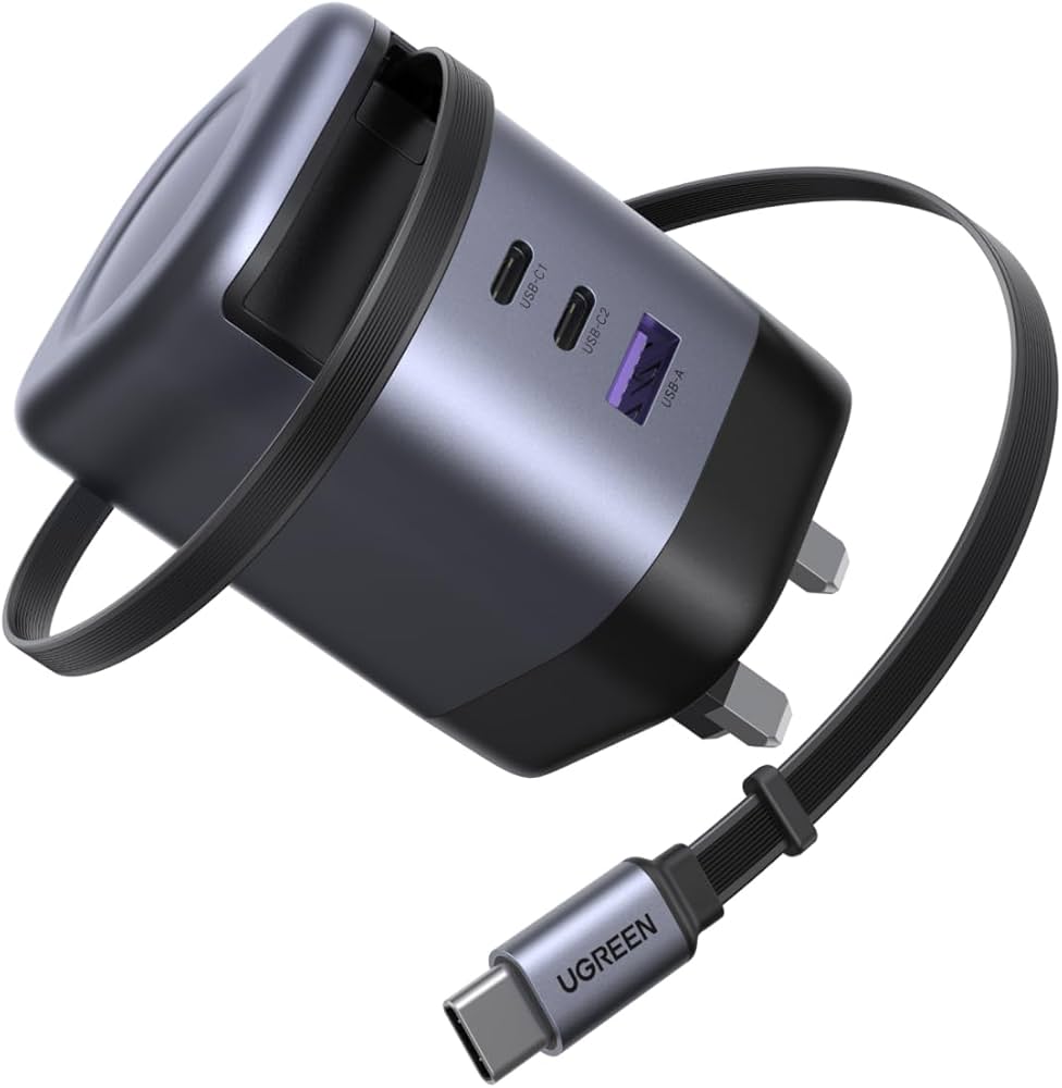 UGREEN Nexode Pro 100W GaN Fast Charger with Retractable Cable-Flash Zone Electronics فلاش زون للالكترونيات