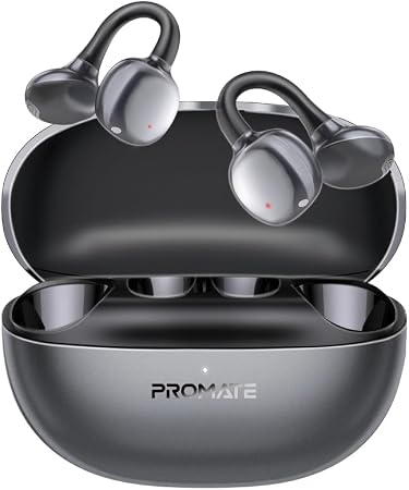 Promate AirClip-Pro AudioFit™ Open-Ear True Wireless Stereo Earbuds with IntelliTouch-Flash Zone Electronics فلاش زون للالكترونيات