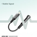 Green Lion Earphone Adapter Lightning to 3.5mm Audio Cable-Flash Zone Electronics فلاش زون للالكترونيات