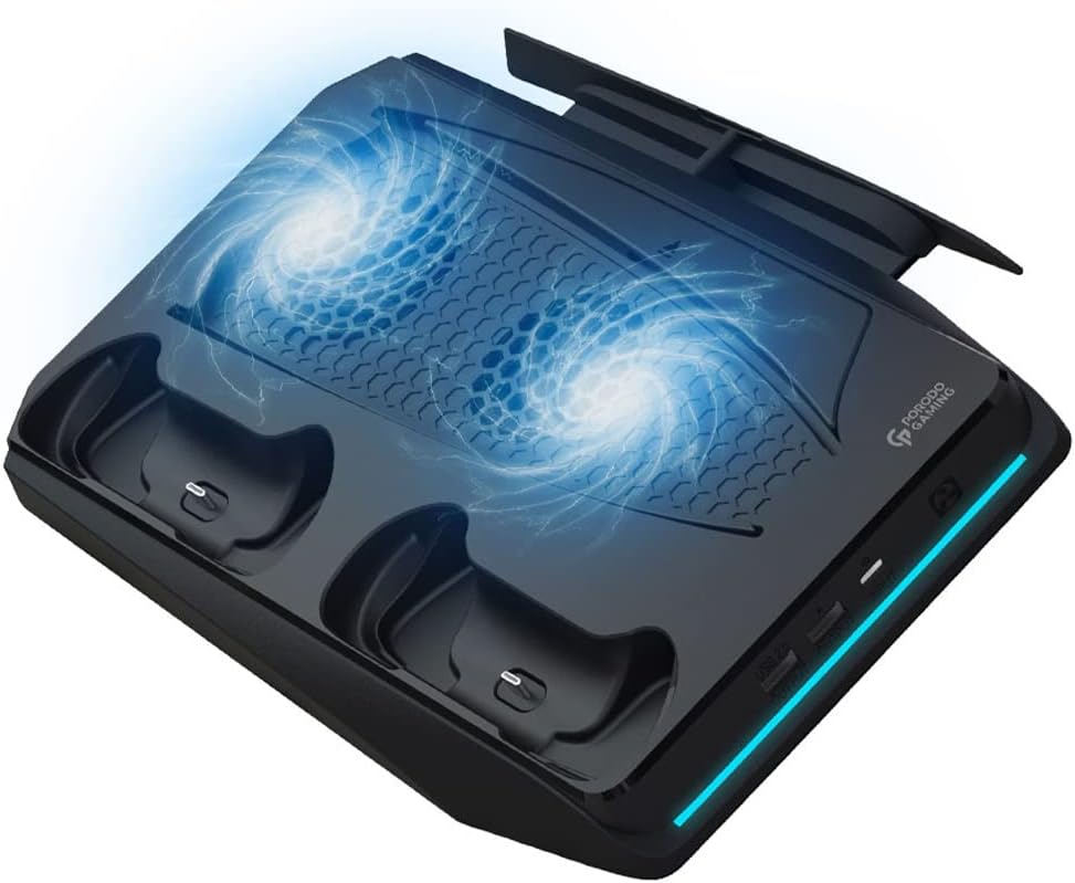 Porodo Gaming Multi-Function Cooling & Charging Hub for PS5-Flash Zone Electronics فلاش زون للالكترونيات