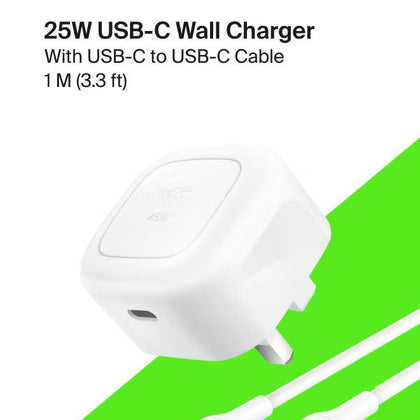 Belkin BoostCharge Compact USB-C Wall Charger 45W + USB-C to USB-C Cable-Flash Zone Electronics فلاش زون للالكترونيات