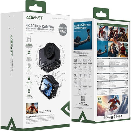 ACEFAST X1 4K Waterproof Action Camera-Flash Zone Electronics فلاش زون للالكترونيات