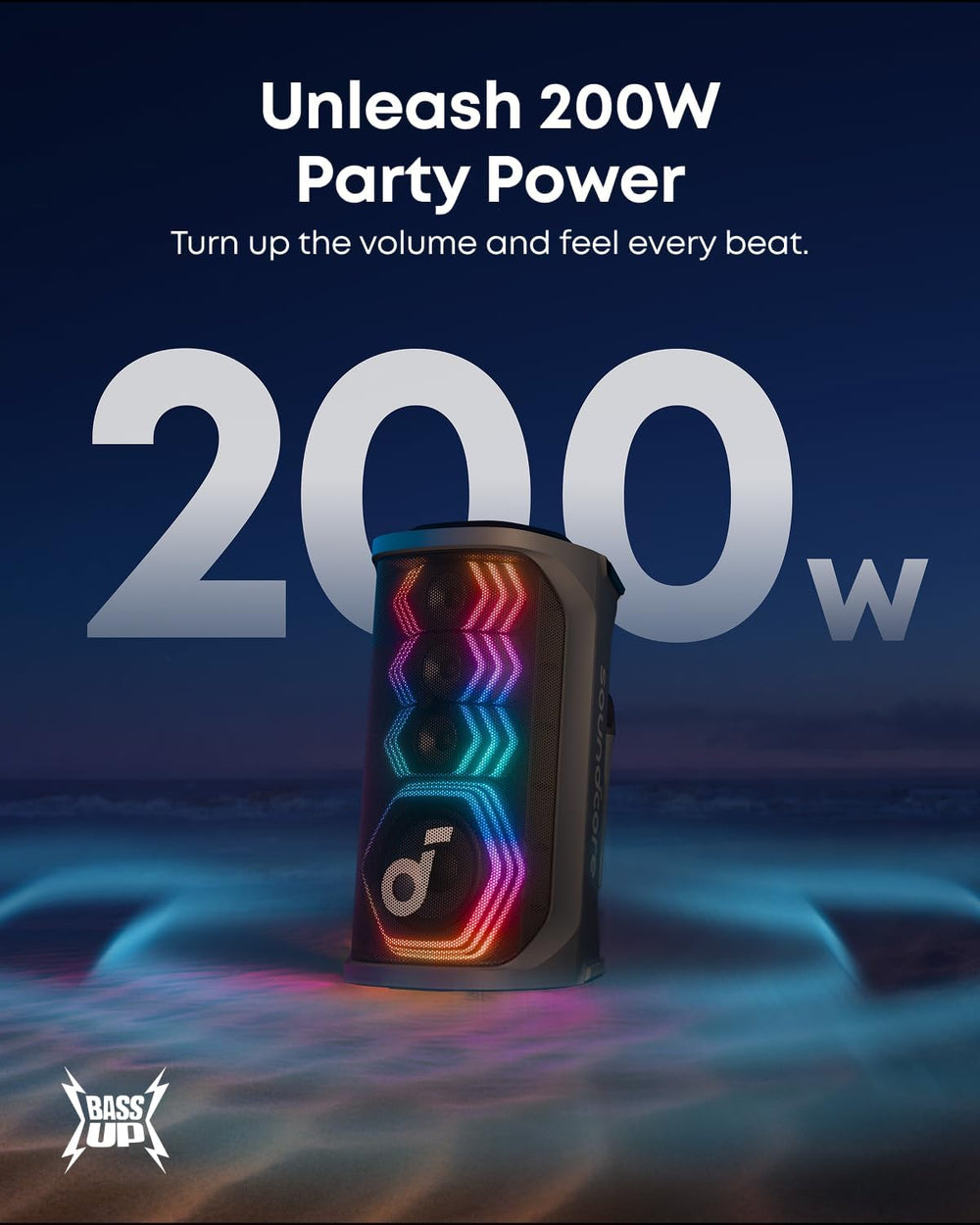 Soundcore Rave 3S 200W AI Karaoke Bluetooth Party Speaker with Dual Wireless Microphones-Flash Zone Electronics فلاش زون للالكترونيات