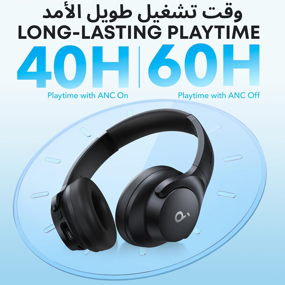 Soundcore by Anker Q20i Hybrid Active Noise Cancelling Headphones-Flash Zone Electronics فلاش زون للالكترونيات