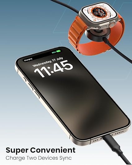 Moxedo 2-in-1 Charging Cable with Watch Wireless Charger & USB-C Cable-Flash Zone Electronics فلاش زون للالكترونيات