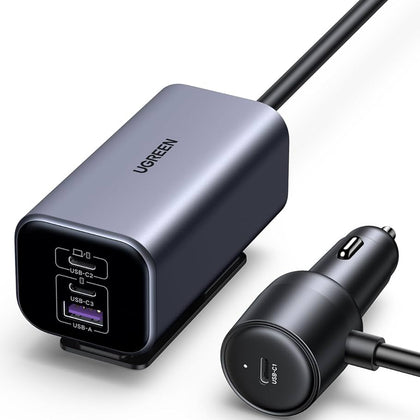 UGREEN 150W 4-Port GaN Car Charger-Flash Zone Electronics فلاش زون للالكترونيات