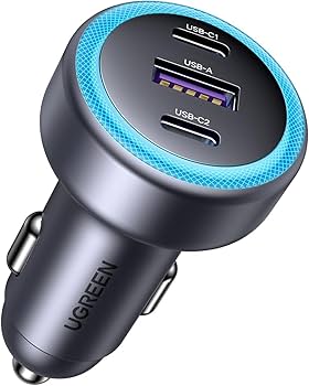UGREEN 75W 3-Port Car Charger-Flash Zone Electronics فلاش زون للالكترونيات