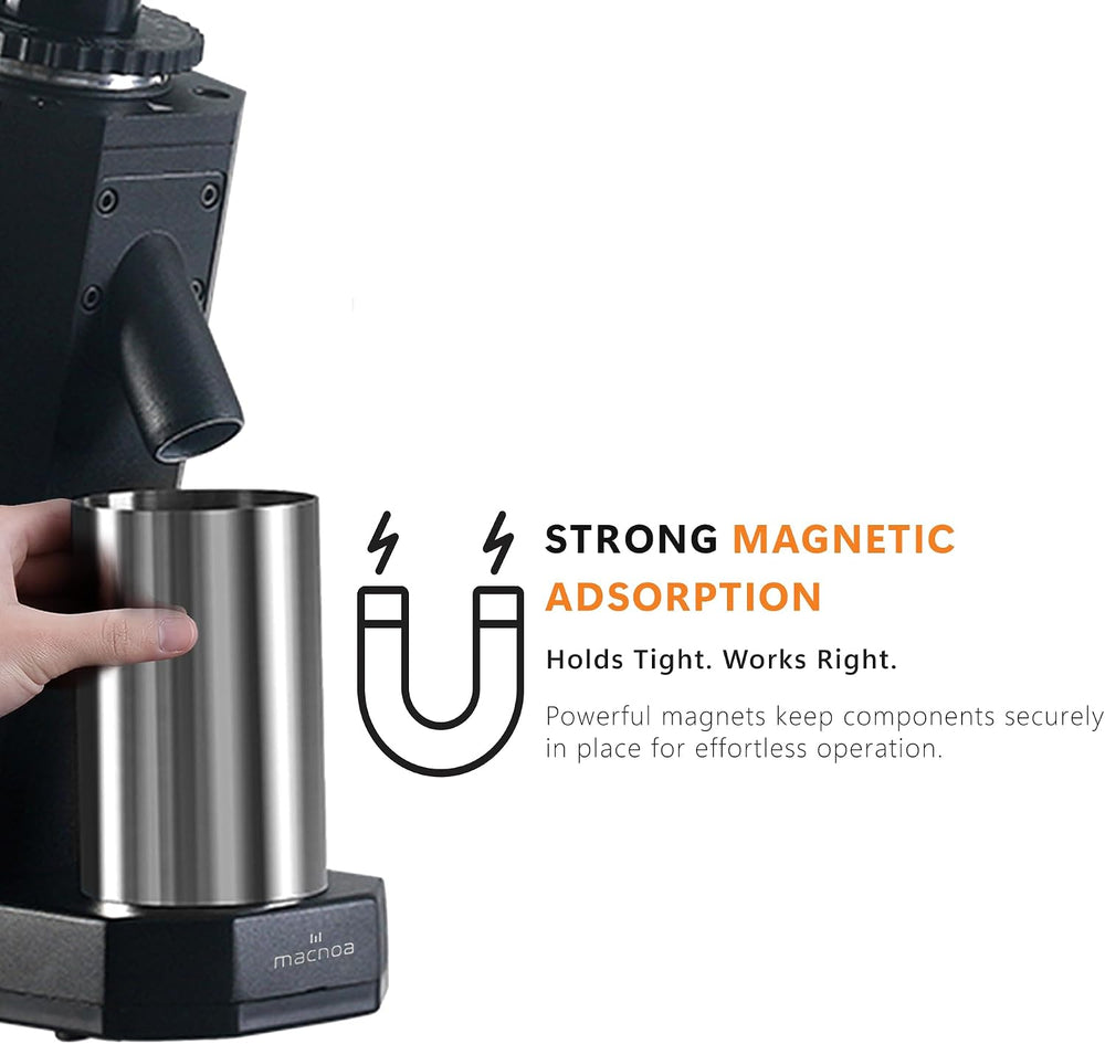 MACNOA MacGrind Grande DLC Coffee Grinder, 19 Grind Settings, 40mm DLC Burr, 150W Electric Grinder for Espresso, Filter, French Press & Cold Brew-Flash Zone Electronics فلاش زون للالكترونيات