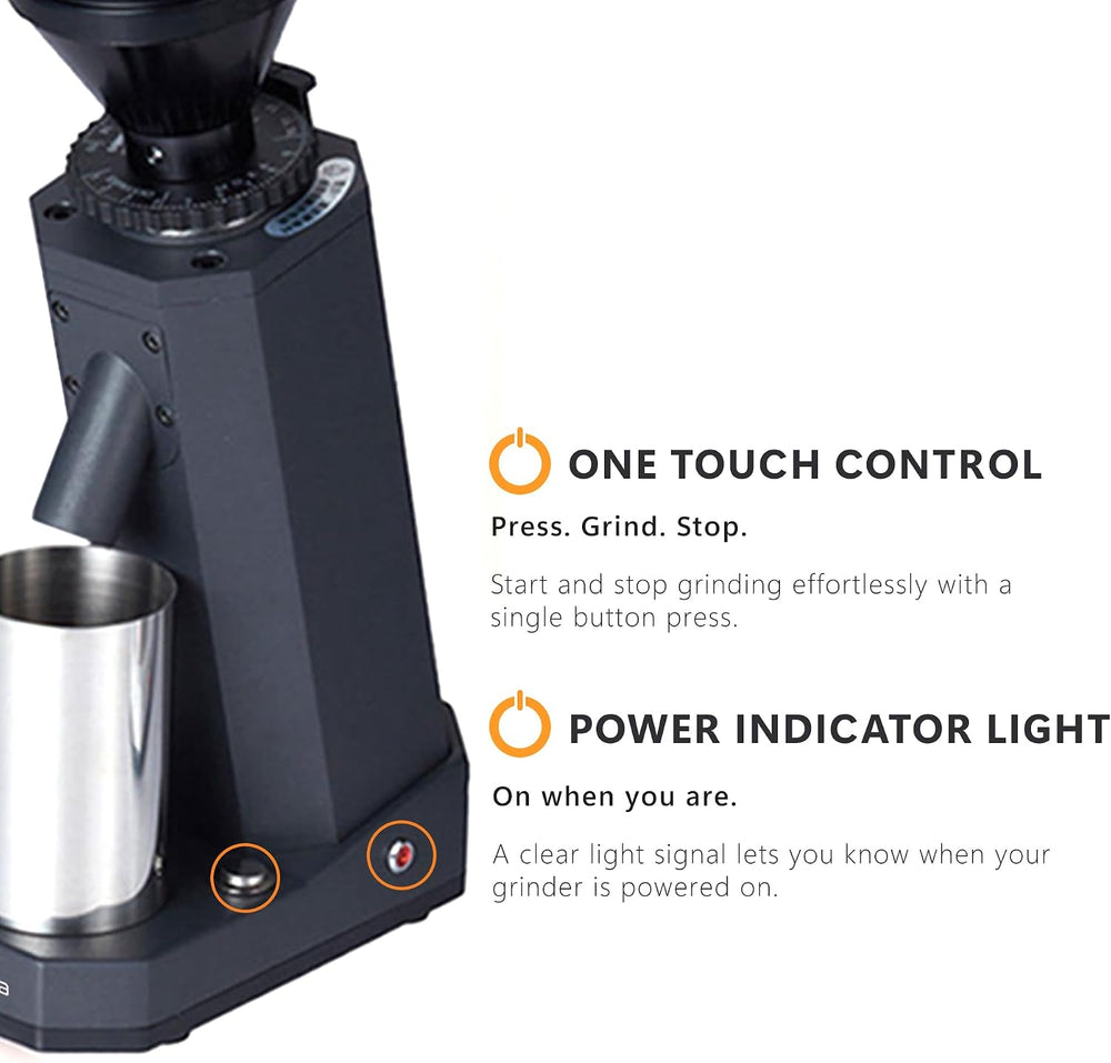 MACNOA MacGrind Grande DLC Coffee Grinder, 19 Grind Settings, 40mm DLC Burr, 150W Electric Grinder for Espresso, Filter, French Press & Cold Brew-Flash Zone Electronics فلاش زون للالكترونيات