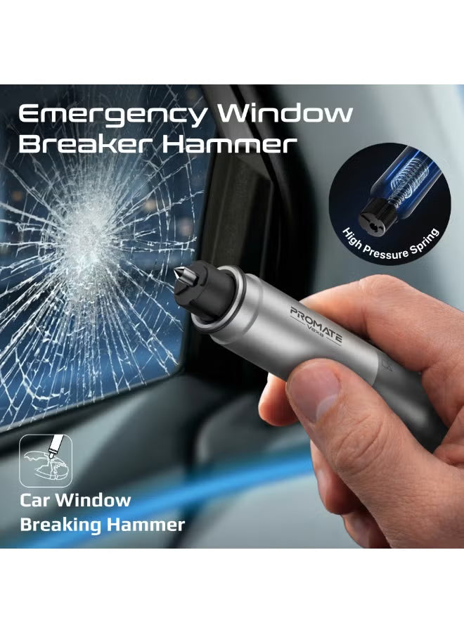 Promate All-in-One Emergency Rescue Tool – Safety Hammer, Cutter & LED Light-Flash Zone Electronics فلاش زون للالكترونيات