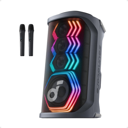 Soundcore Rave 3S 200W AI Karaoke Bluetooth Party Speaker with Dual Wireless Microphones-Flash Zone Electronics فلاش زون للالكترونيات