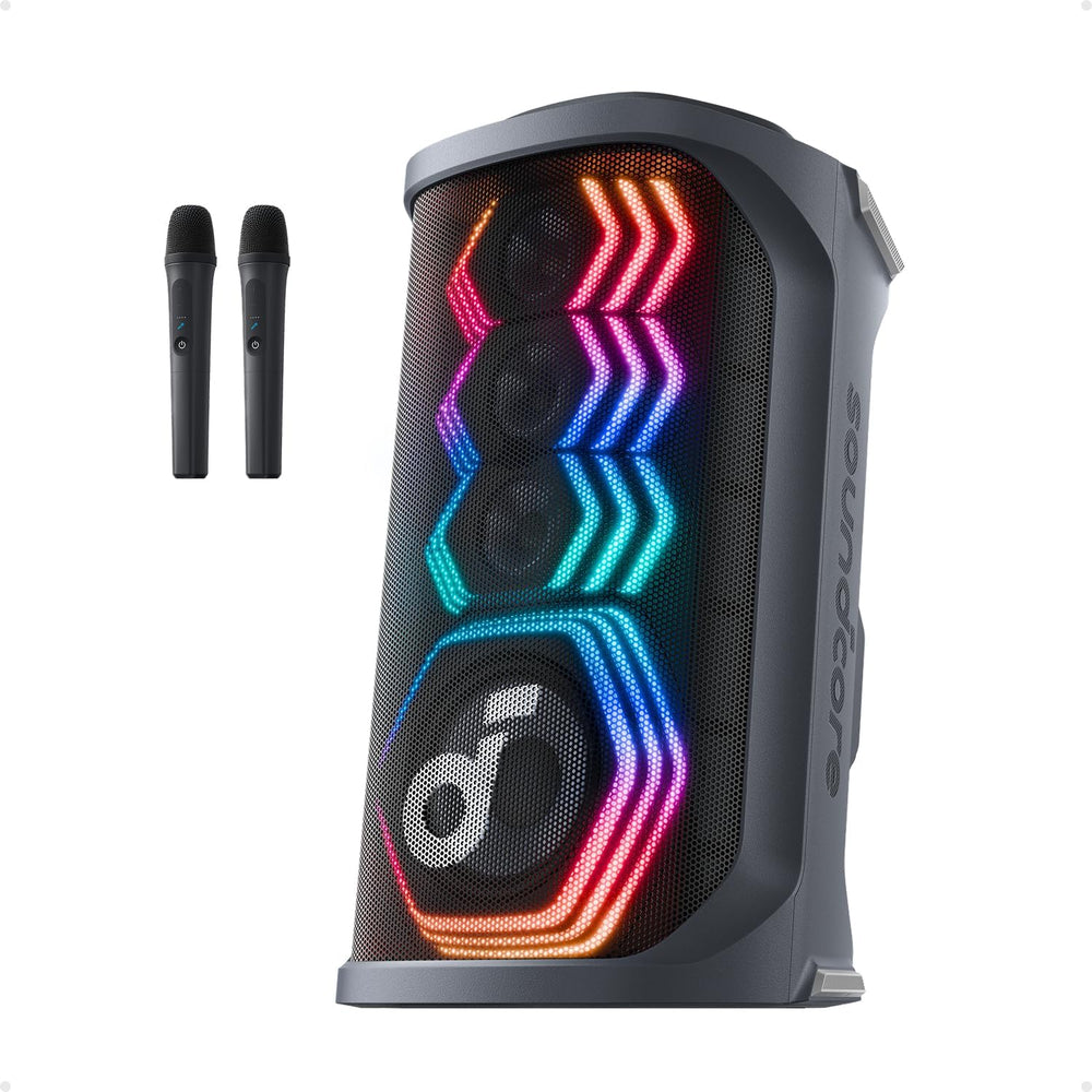 Soundcore Rave 3S 200W AI Karaoke Bluetooth Party Speaker with Dual Wireless Microphones-Flash Zone Electronics فلاش زون للالكترونيات