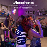 Soundcore Rave 3S 200W AI Karaoke Bluetooth Party Speaker with Dual Wireless Microphones