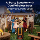 Soundcore Rave 3S 200W AI Karaoke Bluetooth Party Speaker with Dual Wireless Microphones