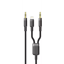 Load image into Gallery viewer, Porodo Multi‑Device AUX 3.5mm &amp; Lightning Cable Versatile 1.2 m Audio Connection Cable for Smartphones &amp; Other Devices-Flash Zone Electronics فلاش زون للالكترونيات

