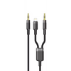 Porodo Multi‑Device AUX 3.5mm & Lightning Cable Versatile 1.2 m Audio Connection Cable for Smartphones & Other Devices-Flash Zone Electronics فلاش زون للالكترونيات
