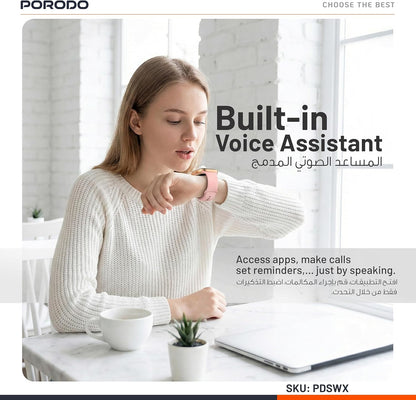 Porodo AeroFit II 2.01" Sport Smart Watch – Bluetooth Calling & Health Monitoring-Flash Zone Electronics فلاش زون للالكترونيات