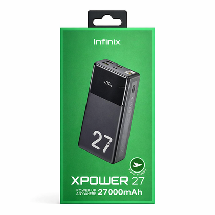 Infinix XPower 27 Power Bank 27000mAh with LED Display – High Capacity Portable Charger-Flash Zone Electronics فلاش زون للالكترونيات