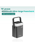 Levore 65W Fast Charging Power Bank 40000mAh – Ultra Large Capacity LED Display-Flash Zone Electronics فلاش زون للالكترونيات