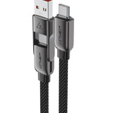 AceFast AceWire Pro Multi‑Functional Fast Charging & Data Cable (USB‑A & USB‑C → USB‑C, 60W)-Flash Zone Electronics فلاش زون للالكترونيات