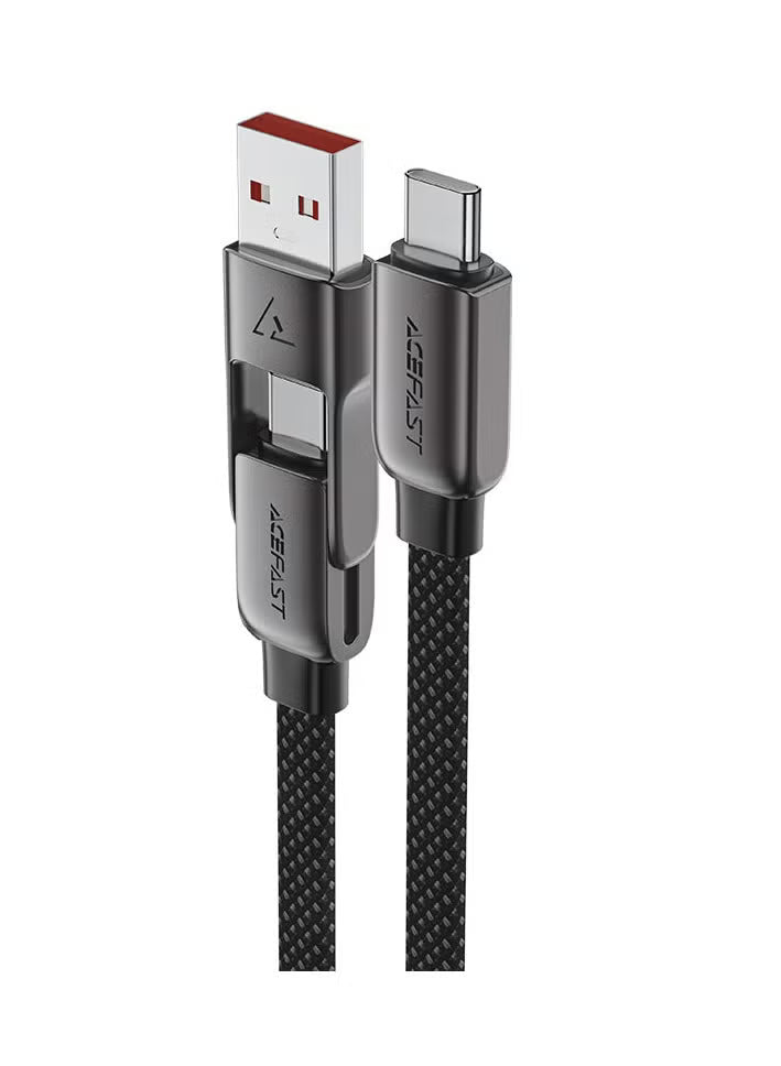 AceFast AceWire Pro Multi‑Functional Fast Charging & Data Cable (USB‑A & USB‑C → USB‑C, 60W)-Flash Zone Electronics فلاش زون للالكترونيات