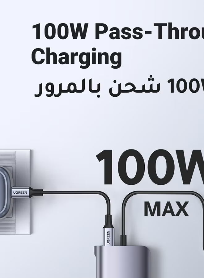 UGREEN 10‑in‑1 USB‑C Hub Adapter – HDMI, VGA, Ethernet & Multifunction USB‑C Adapter (4K @ 30 Hz)-Flash Zone Electronics فلاش زون للالكترونيات