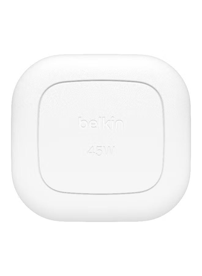 Belkin BoostCharge Compact USB-C Wall Charger 45W + USB-C to USB-C Cable-Flash Zone Electronics فلاش زون للالكترونيات