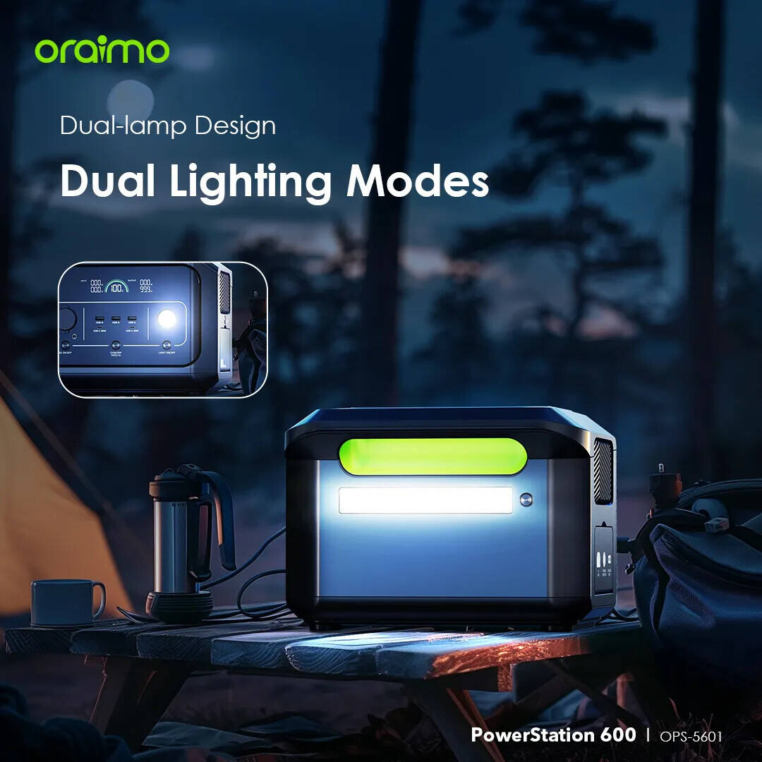 Oraimo PowerStation 600 Portable Power Supply – 600W Backup Battery Generator-Flash Zone Electronics فلاش زون للالكترونيات