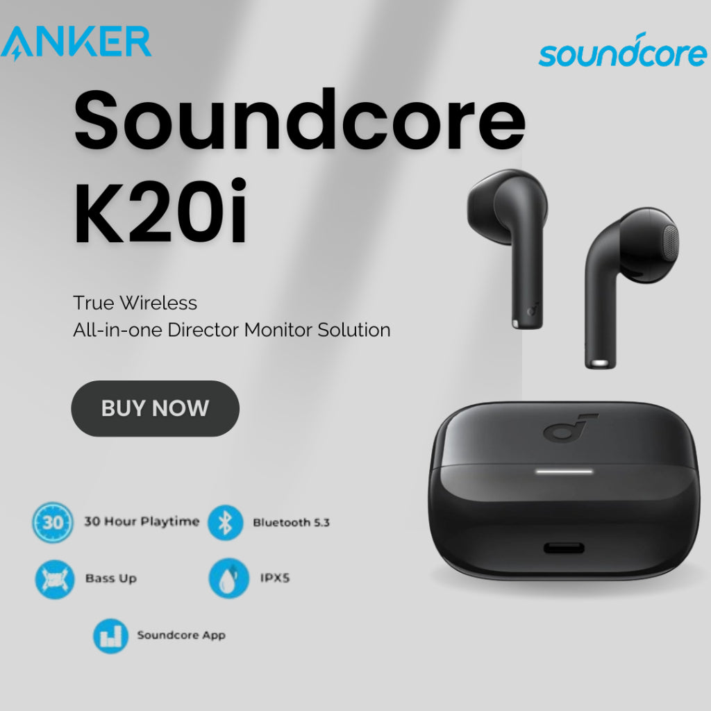 Anker Soundcore K20i True Wireless Bluetooth Earbuds – 36 H Playtime, Bluetooth 5.3, AI Noise Reduction & BassUp-Flash Zone Electronics فلاش زون للالكترونيات